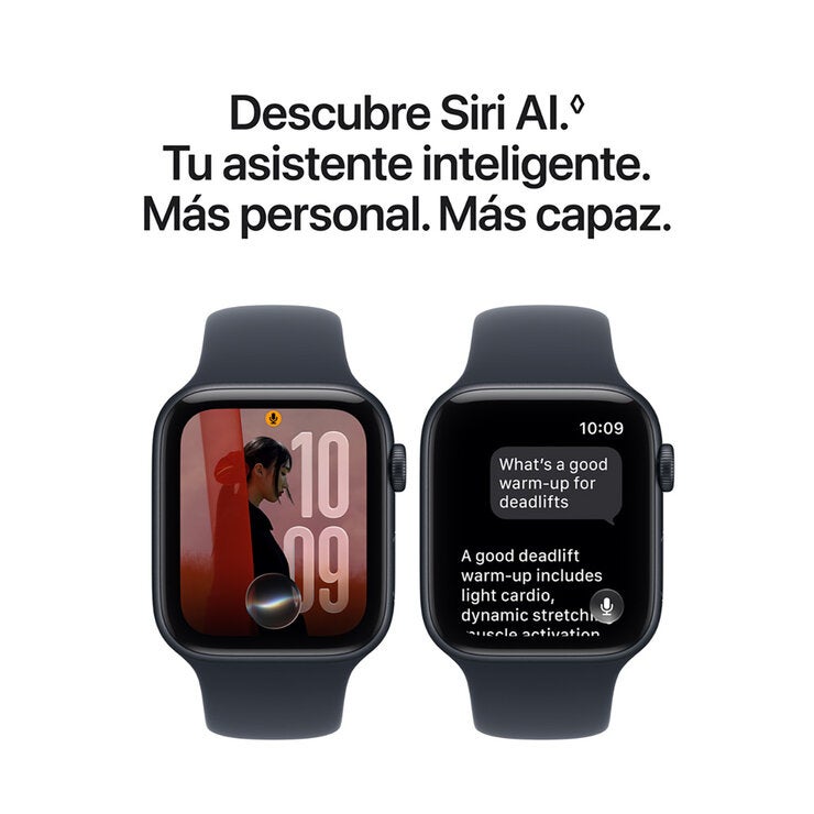Apple Watch SE 3 (GPS) 44mm Aluminio Blanco Estelar + Correa Deportiva Arena - Talla M/L — Imagen 2 de 4