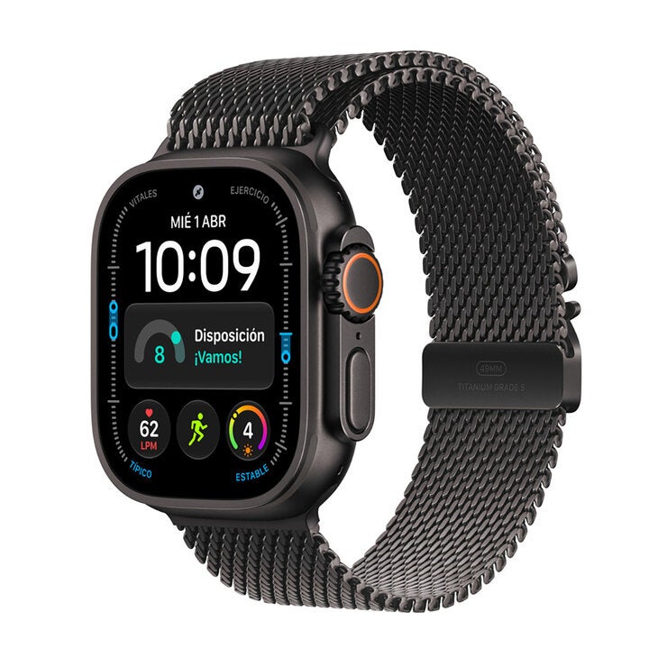 Apple Watch Ultra 4 (GPS + Celular) 49mm Titanio Negro + Correa Milanese Titanio - Talla M — Imagen 1 de 4