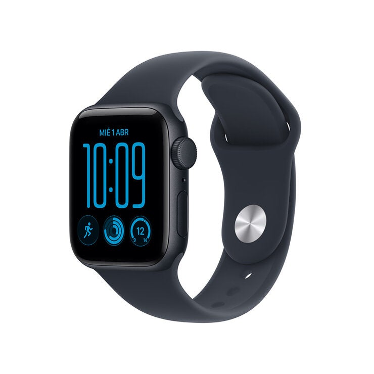 Apple Watch SE 3 (GPS) 40mm Aluminio Medianoche + Correa Deportiva Azul Profundo - Talla S/M — Imagen 1 de 4