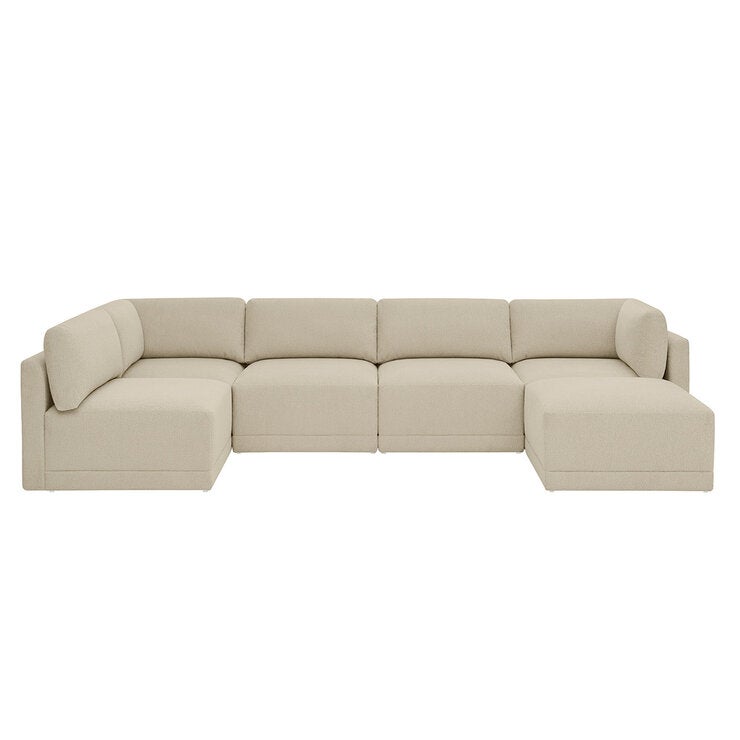 Thomasville, Fallon, Seccional Modular de Tela de 6 piezas con Otomano — Imagen 2 de 4
