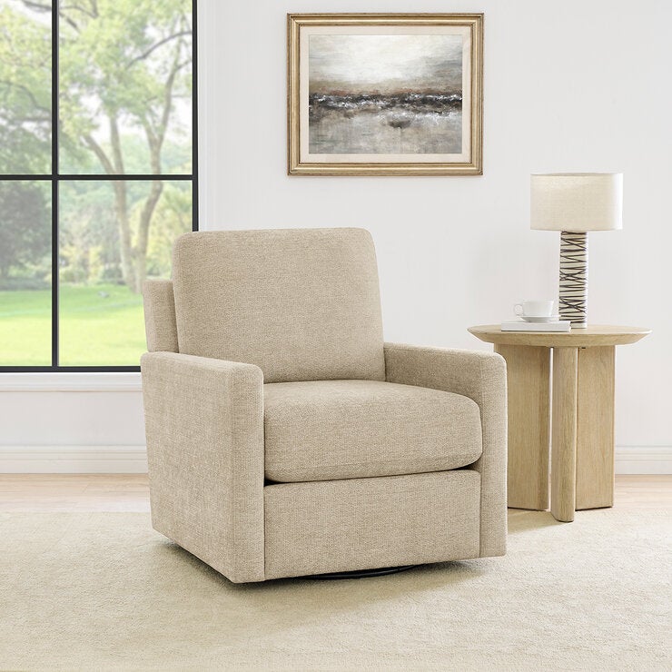 Henredon, Marley, Sillón Giratorio de Tela — Imagen 1 de 4