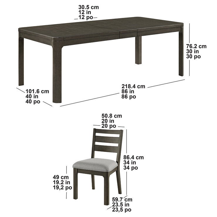 Universal Broadmoore Furniture, Midland, Juego de Comedor de 7 piezas — Imagen 2 de 4