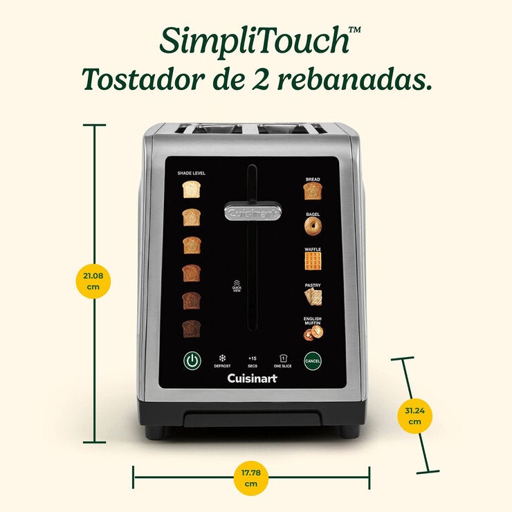 Cuisinart, Tostador Digital 2 Rebanadas SimplyTouch — Imagen 3 de 4