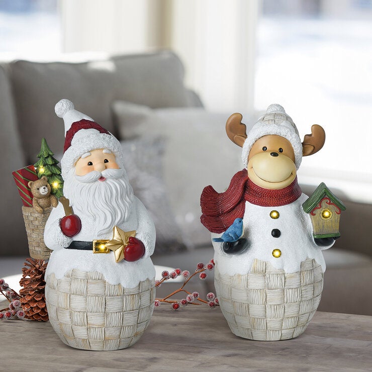 Figuras Navideñas con Luz LED 2 Pzas, Varios Modelos — Imagen 2 de 2