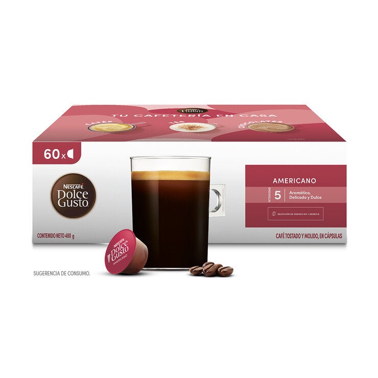 Nescafé Dolce Gusto, 60 cápsulas sabor Americano — Imagen 1 de 4
