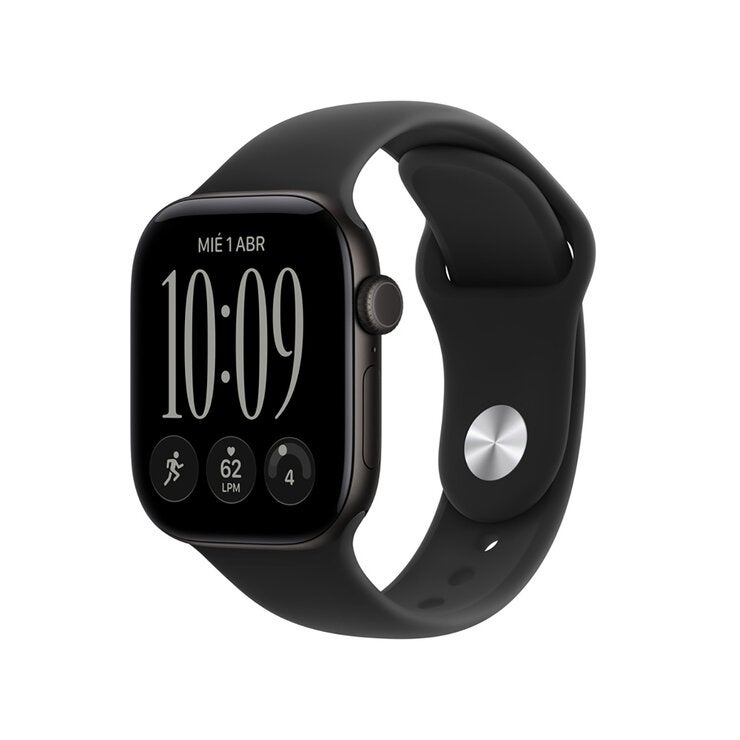 Apple Watch Series 12 (GPS + Celular) 42mm Aluminio Negro + Correa Deportiva Negra - Talla M/L