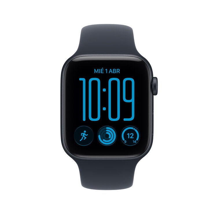 Apple Watch SE 3 (GPS) 44mm Aluminio Medianoche + Correa Deportiva Azul Profundo - Talla M/L — Imagen 4 de 4