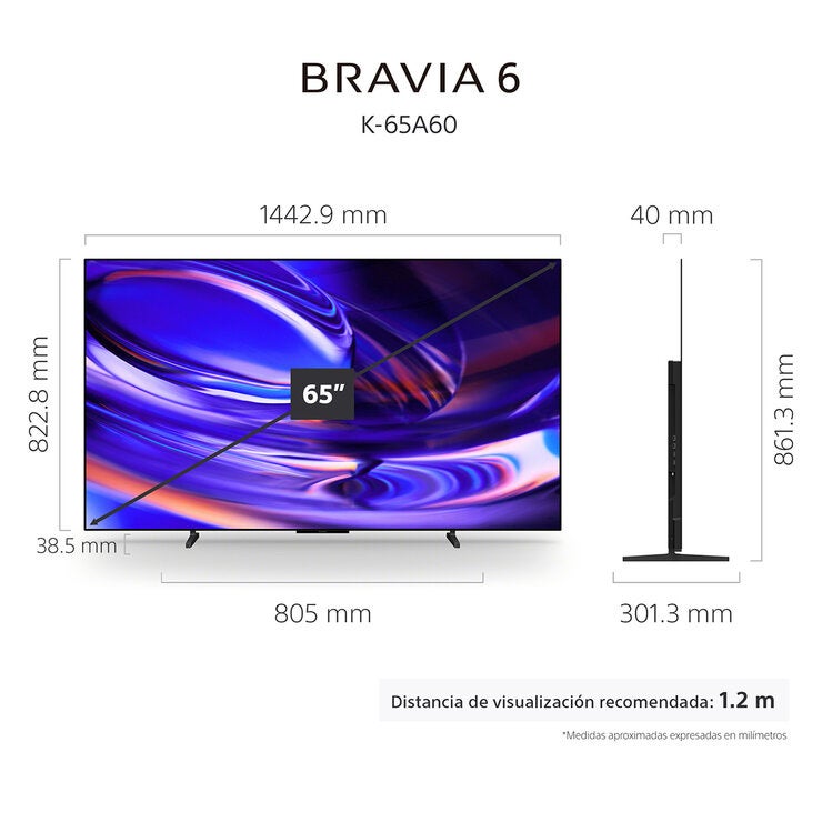 Sony Pantalla 65" OLED 4K Google TV — Imagen 4 de 4