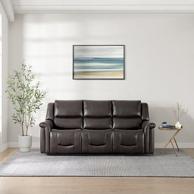 Gilman Creek, Alba, Sofá Reclinable de Piel con Sistema Eléctrico y Reposacabezas Eléctricos — Imagen 2 de 4