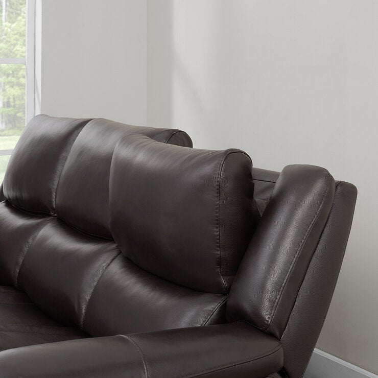 Gilman Creek, Alba, Sofá Reclinable de Piel con Sistema Eléctrico y Reposacabezas Eléctricos — Imagen 4 de 4