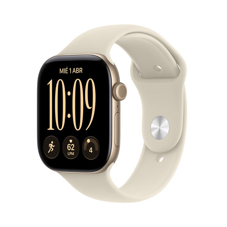Apple Watch Series 12 (GPS + Celular) 46mm Aluminio Oro Claro + Correa Deportiva Arena - Talla M/L — Imagen 1 de 4