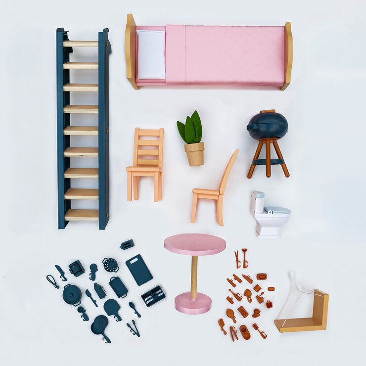 Casa de Muñecas de Madera — Imagen 2 de 4