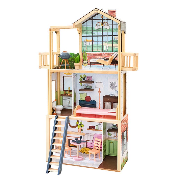 Casa de Muñecas de Madera — Imagen 1 de 4