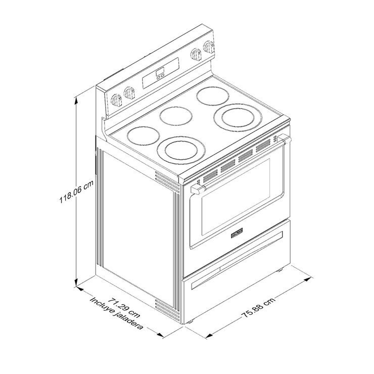 Maytag Estufa Eléctrica de Piso de 76cm con 5 Quemadores — Imagen 3 de 4