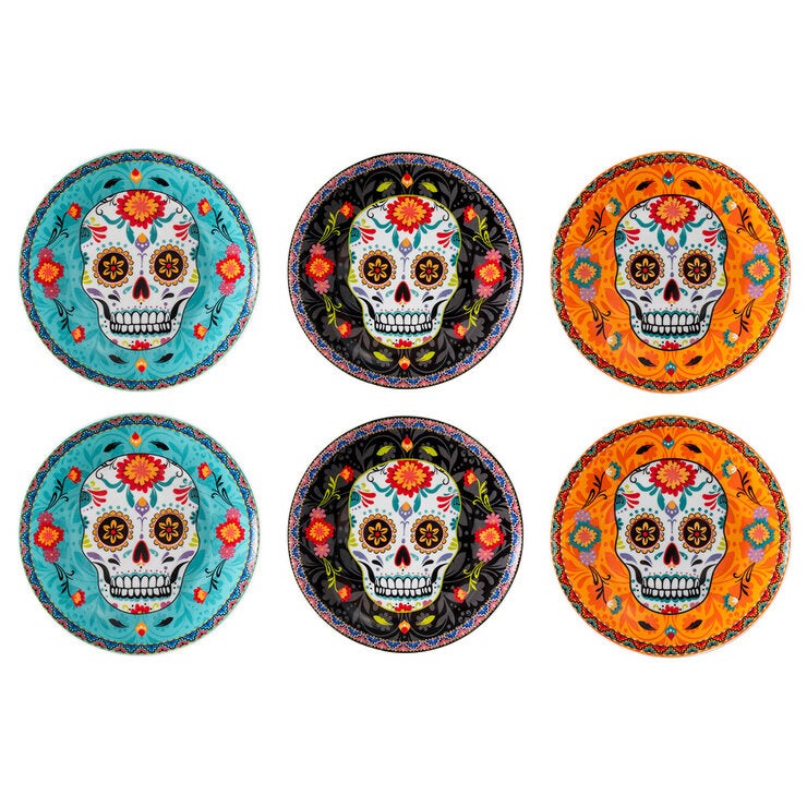 Sango, Juego de Platos de Cerámica de Día de Muertos, 6 piezas — Imagen 2 de 4