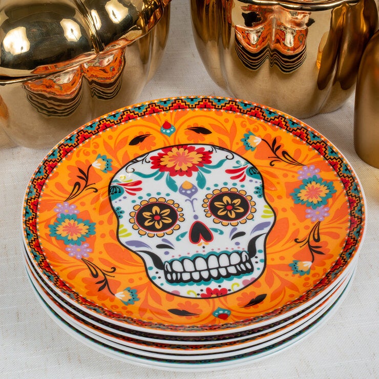 Sango, Juego de Platos de Cerámica de Día de Muertos, 6 piezas — Imagen 3 de 4