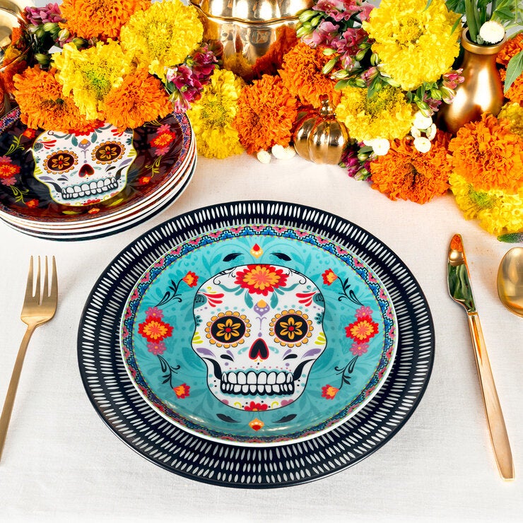 Sango, Juego de Platos de Cerámica de Día de Muertos, 6 piezas — Imagen 4 de 4