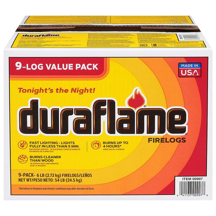 Duraflame Leños Artificiales 9 pzas de 2.7 kg — Imagen 1 de 3