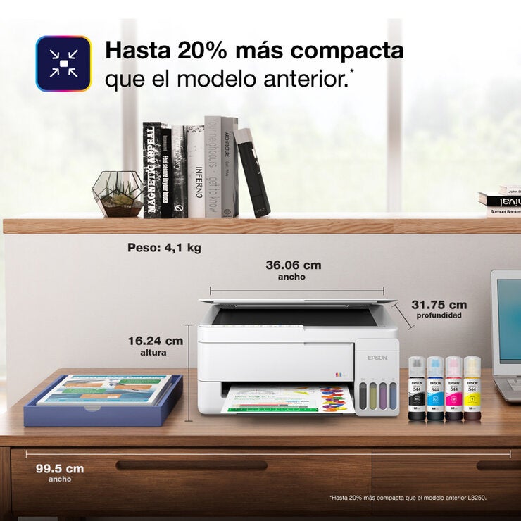 Epson Impresora Multifuncional Ecotank a Color Inalámbrica L3352 — Imagen 3 de 4
