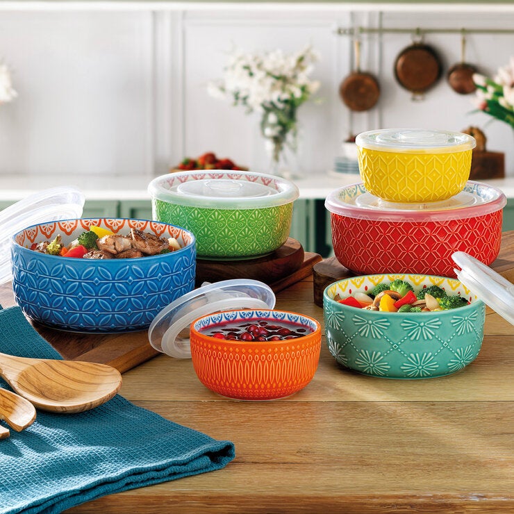 Signature Housewares Incorporated, Tazones de Cerámica con Tapa, 12 piezas — Imagen 1 de 4