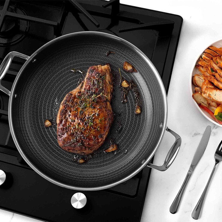 Bergner Sartén de Acero Inoxidable con Cerámica Antiadherente para Uso Diario con Tapa de 4.4 L — Imagen 2 de 4