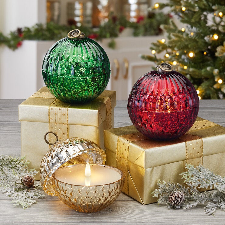 Velas de Vidrio con Luz Led, Set de 3 Piezas — Imagen 1 de 4