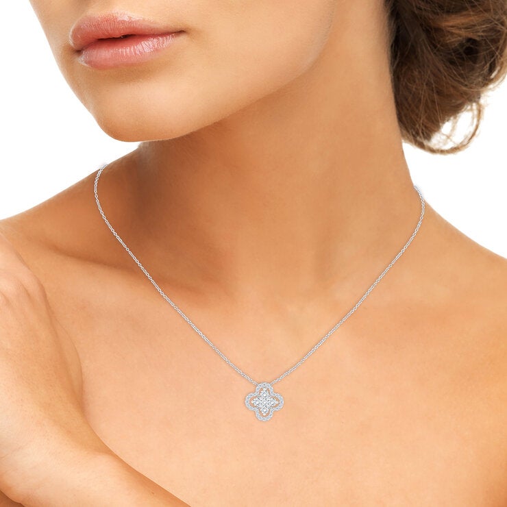 Dije de Diamantes, 0.30 ctw, Oro Blanco 14K — Imagen 2 de 4