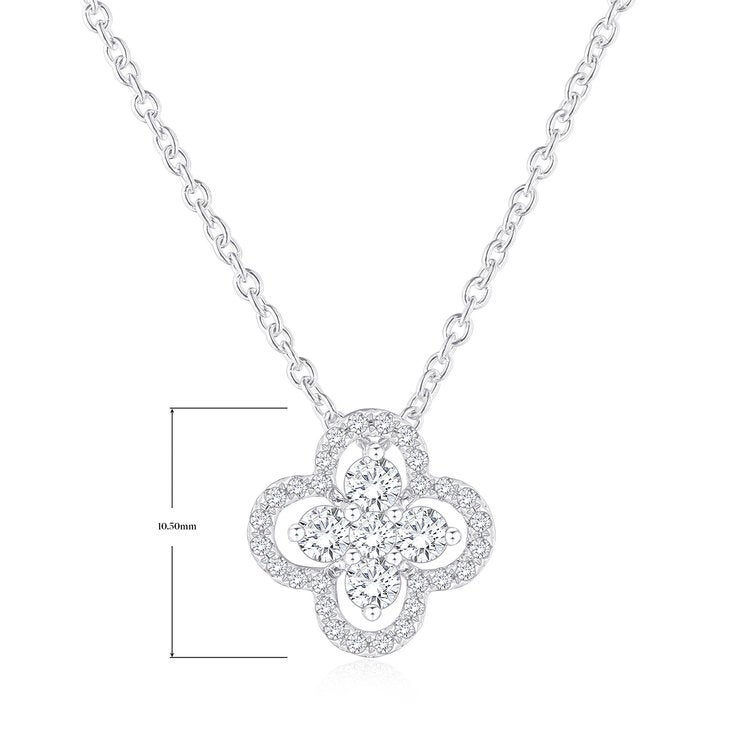 Dije de Diamantes, 0.30 ctw, Oro Blanco 14K — Imagen 3 de 4