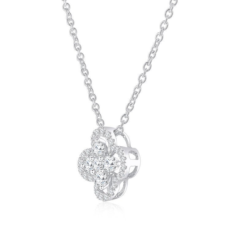 Dije de Diamantes, 0.30 ctw, Oro Blanco 14K — Imagen 4 de 4