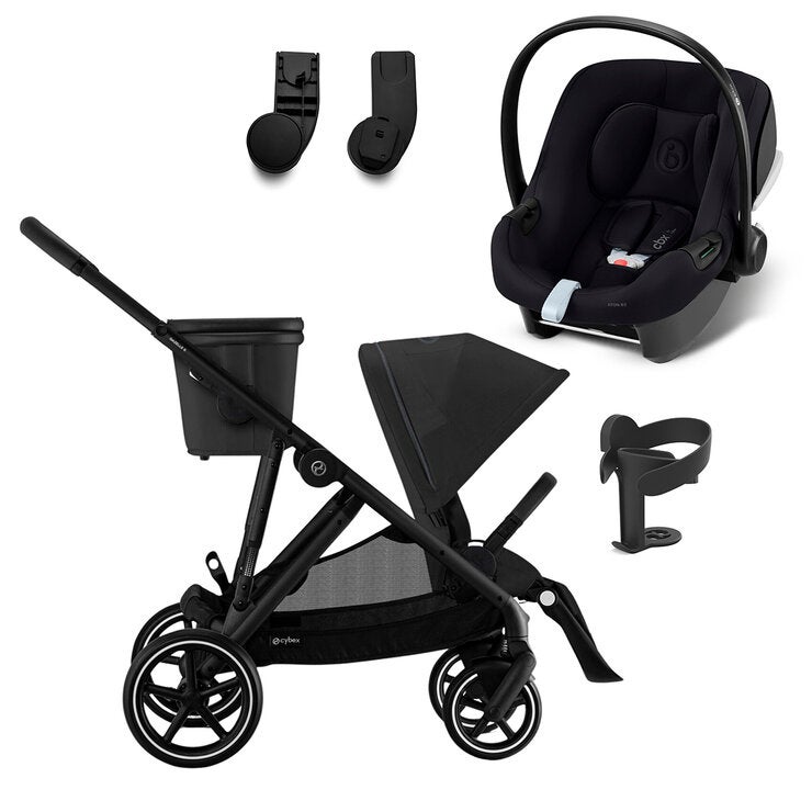 Cybex Carriola Gazelle y Autoasiento Aton Negro — Imagen 1 de 4