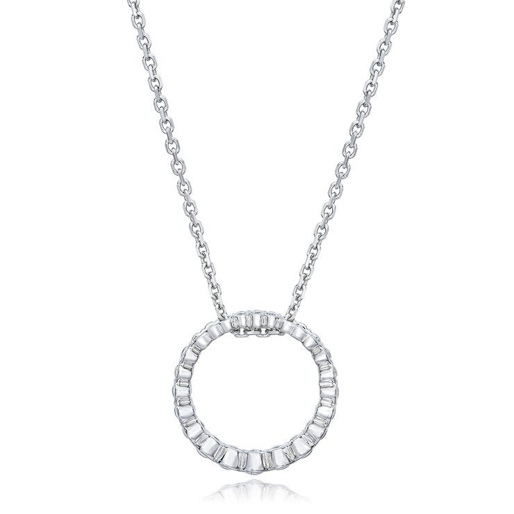 Dije Circular de Diamantes, 0.50ctw, Oro Blanco 14k — Imagen 2 de 4