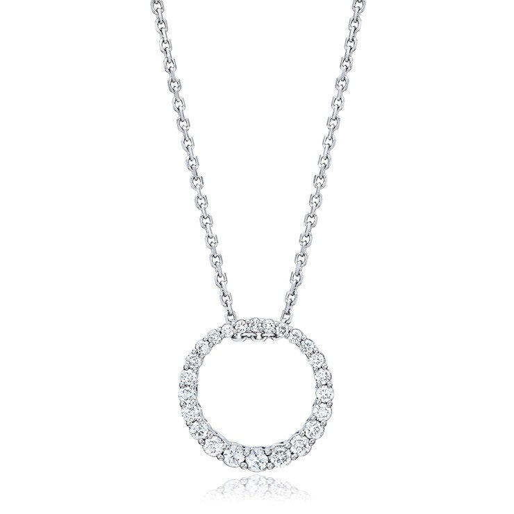 Dije Circular de Diamantes, 0.50ctw, Oro Blanco 14k — Imagen 1 de 4