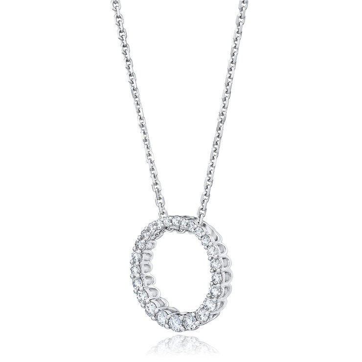 Dije Circular de Diamantes, 0.50ctw, Oro Blanco 14k — Imagen 3 de 4