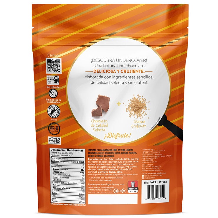 Undercover Crujientes de Quinoa con Chocolate con Leche 434 g — Imagen 2 de 2