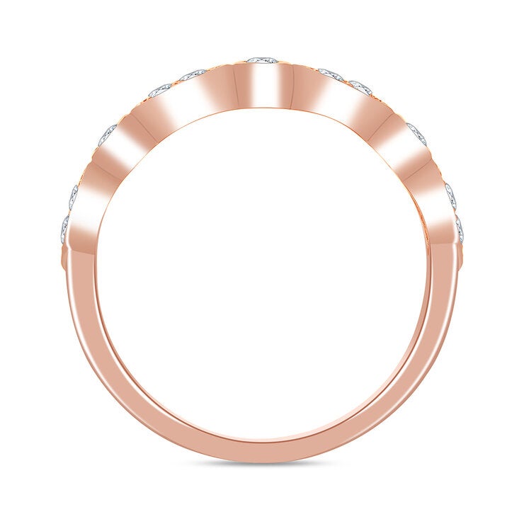 Anillo de Diamantes, 0.23 ct, Oro Rosa 14K — Imagen 3 de 4