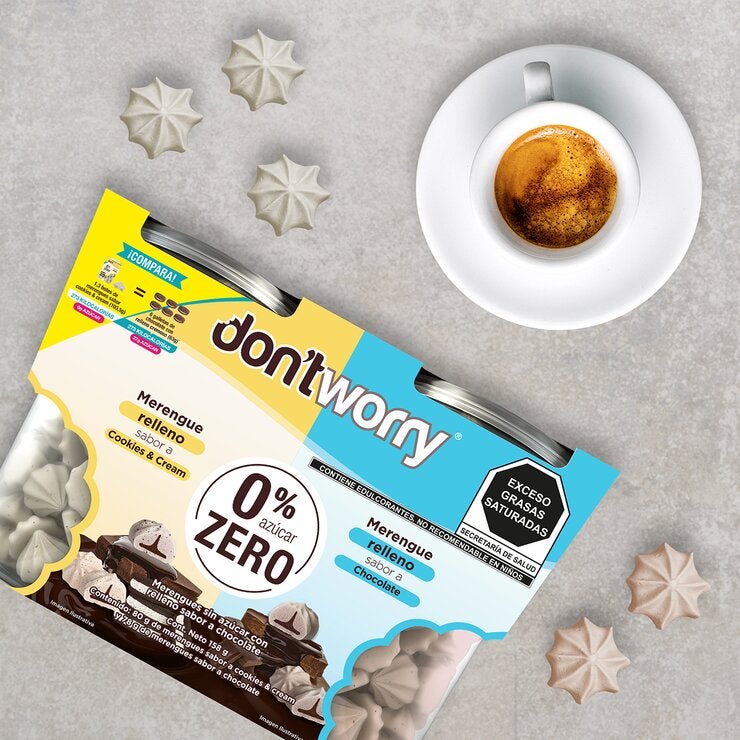 Don't Worry Merengues Chocolate y Cookies & Cream 2 pzas — Imagen 2 de 4