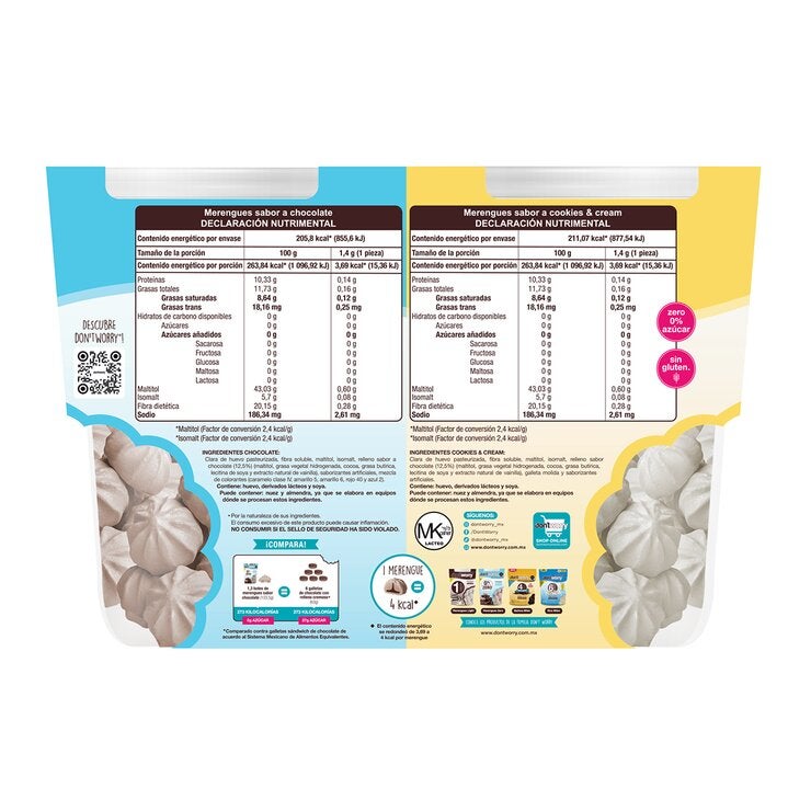 Don't Worry Merengues Chocolate y Cookies & Cream 2 pzas — Imagen 4 de 4