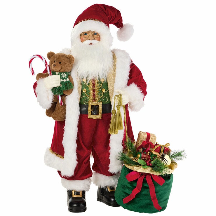 Figura de Santa con Oso, 91.5 cm — Imagen 2 de 3