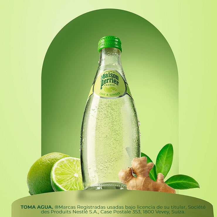 Maison Perrier Bebida Carbonatada Sabor Lima y Jengibre 24 pzas de 330 ml — Imagen 2 de 2