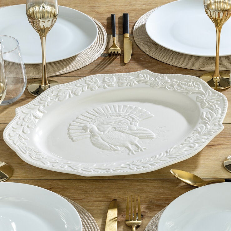 Signature Housewares Incorporated, Platón Ovalado Grande de Cerámica para Servir — Imagen 1 de 4