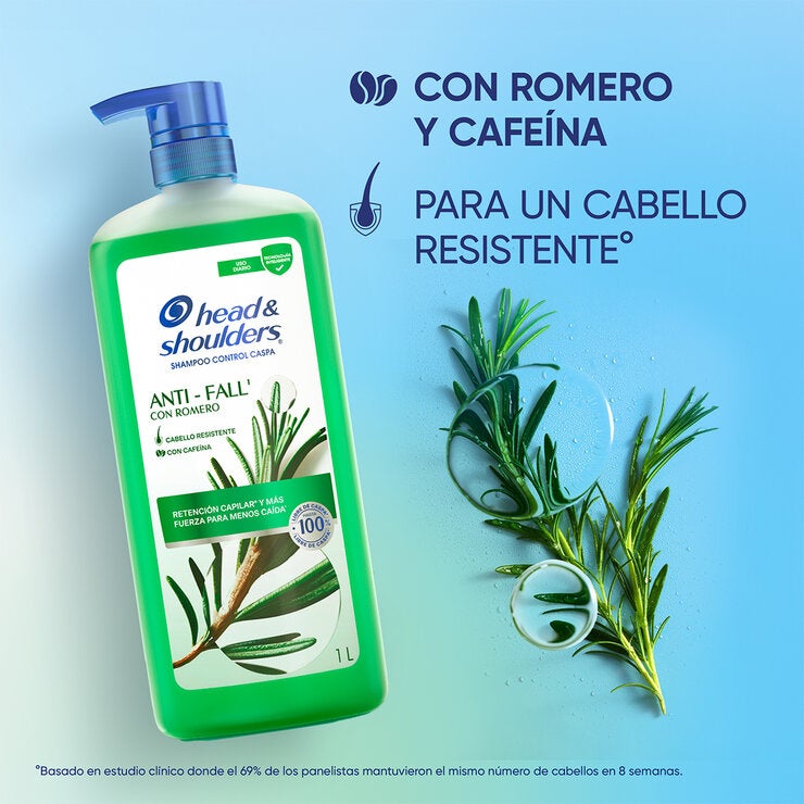 Head & Shoulders Shampoo Control Caspa Anti-fall con Romero 1 L — Imagen 2 de 4