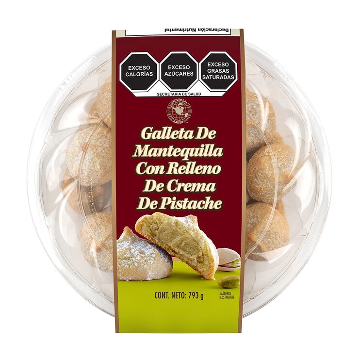 Universal Bakery Galletas de Mantequilla con Relleno de Crema de Pistache 793 g — Imagen 1 de 3
