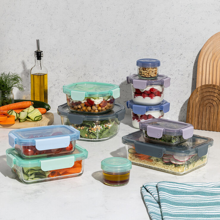 Ello Recipientes de Vidrio para Almacenamiento de Alimentos, 20 piezas — Imagen 1 de 4