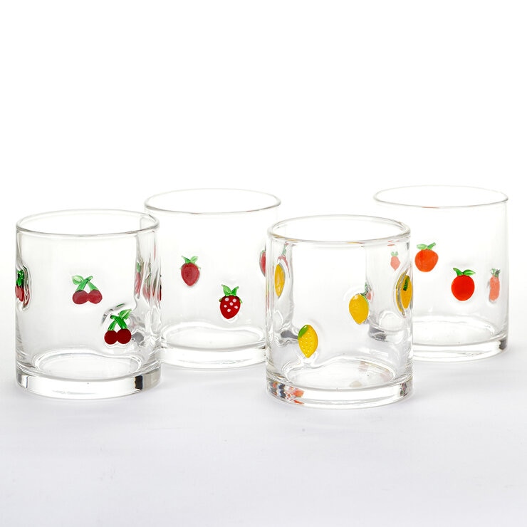 4 Vasos de Cristal con Diseño Artesanal de 414 mL — Imagen 4 de 4