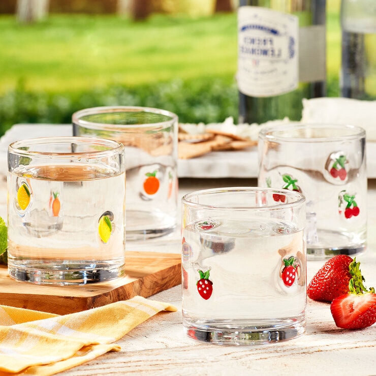 4 Vasos de Cristal con Diseño Artesanal de 414 mL — Imagen 1 de 4