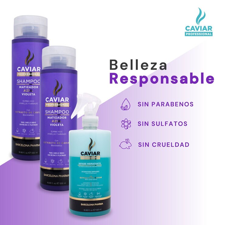 Caviar Shampoo Matizador + Hidratante Bifásico — Imagen 3 de 4