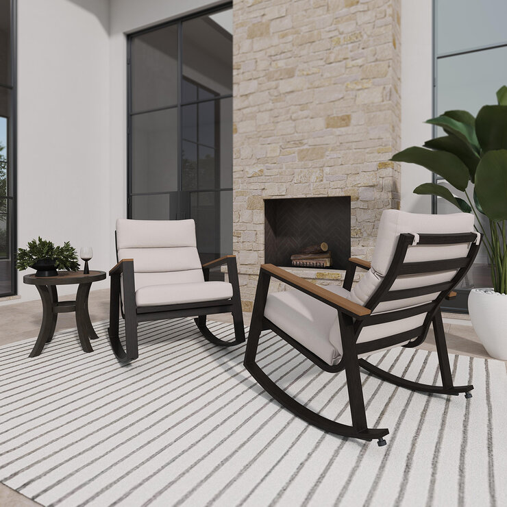 Grand Leisure, Caden Set Bistro de 3 Piezas tipo Mecedora — Imagen 2 de 4