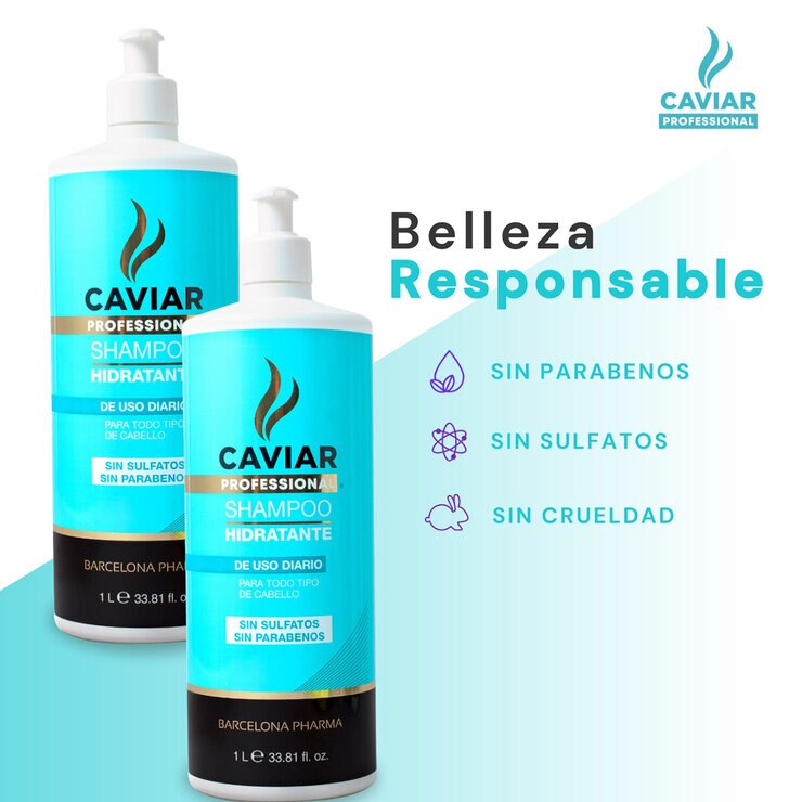 Caviar Shampoo Hidratante 2 pzas de 1 L — Imagen 3 de 3