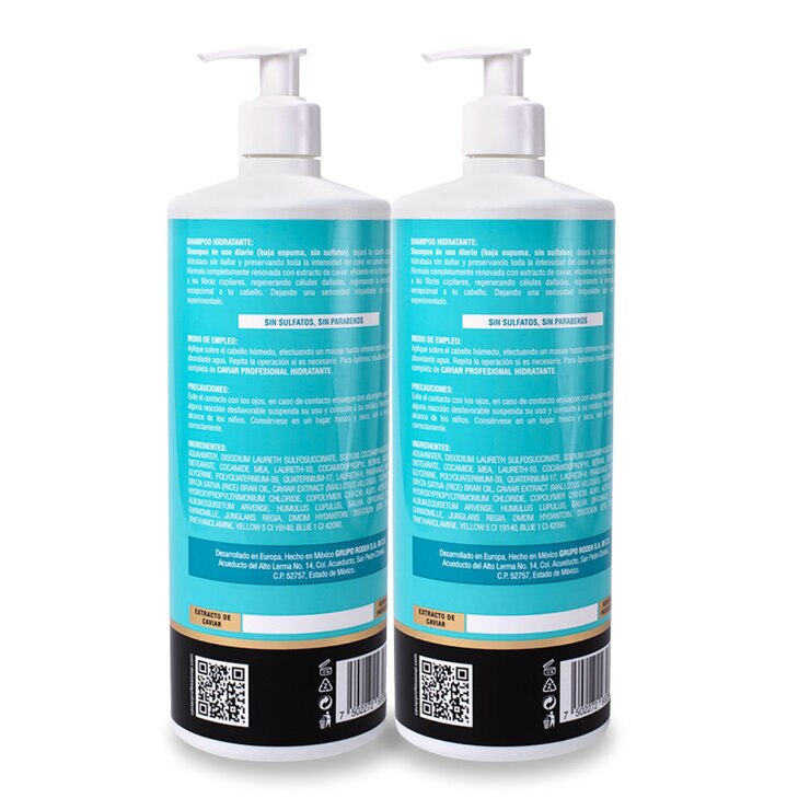 Caviar Shampoo Hidratante 2 pzas de 1 L — Imagen 2 de 3