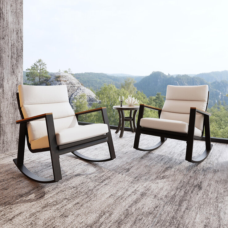 Grand Leisure, Caden Set Bistro de 3 Piezas tipo Mecedora — Imagen 1 de 4